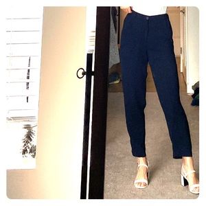 Chiffon casual pants in navy